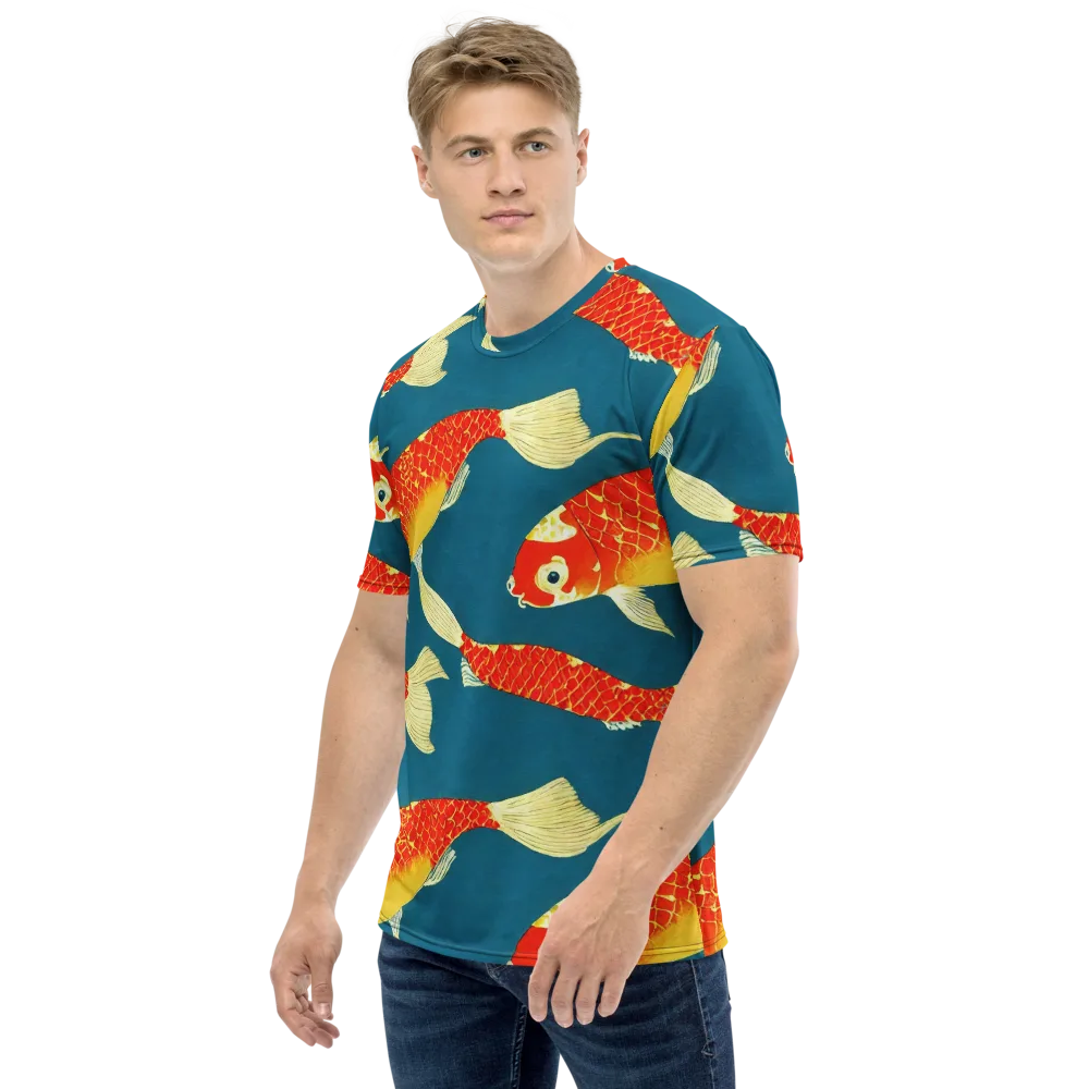 Teal Pond on Men's Crew Neck T-Shirt — Left