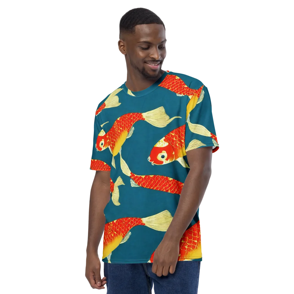 Teal Pond on Men's Crew Neck T-Shirt — Left