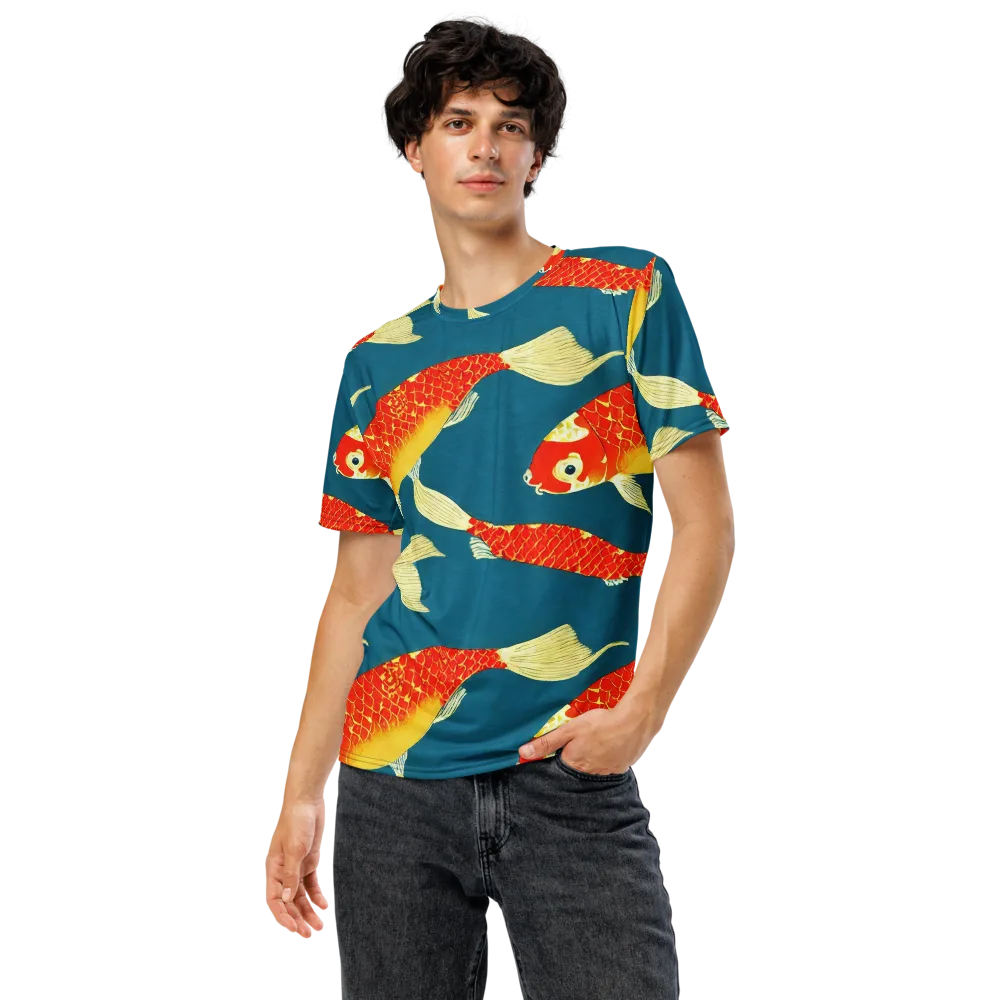 Teal Pond on Men's Crew Neck T-Shirt — Front