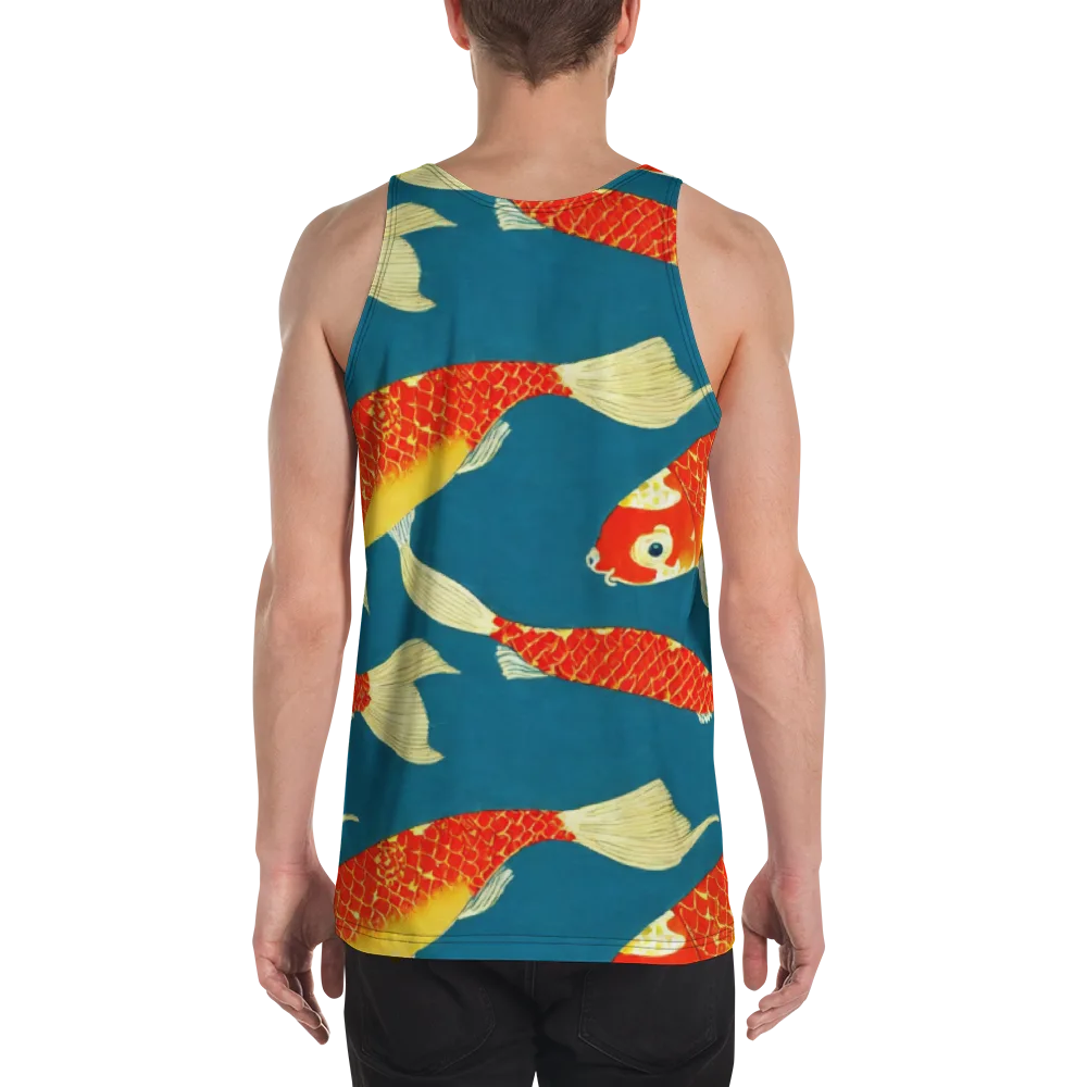 Teal Pond on Men's Tank Top — Back