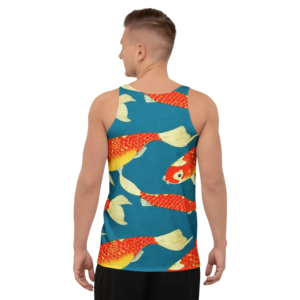 Teal Pond on Men's Tank Top — Back