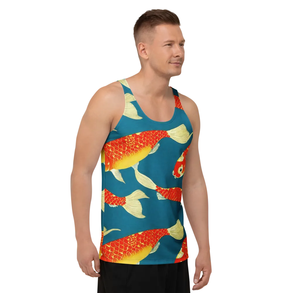 Teal Pond on Men's Tank Top — Right Front