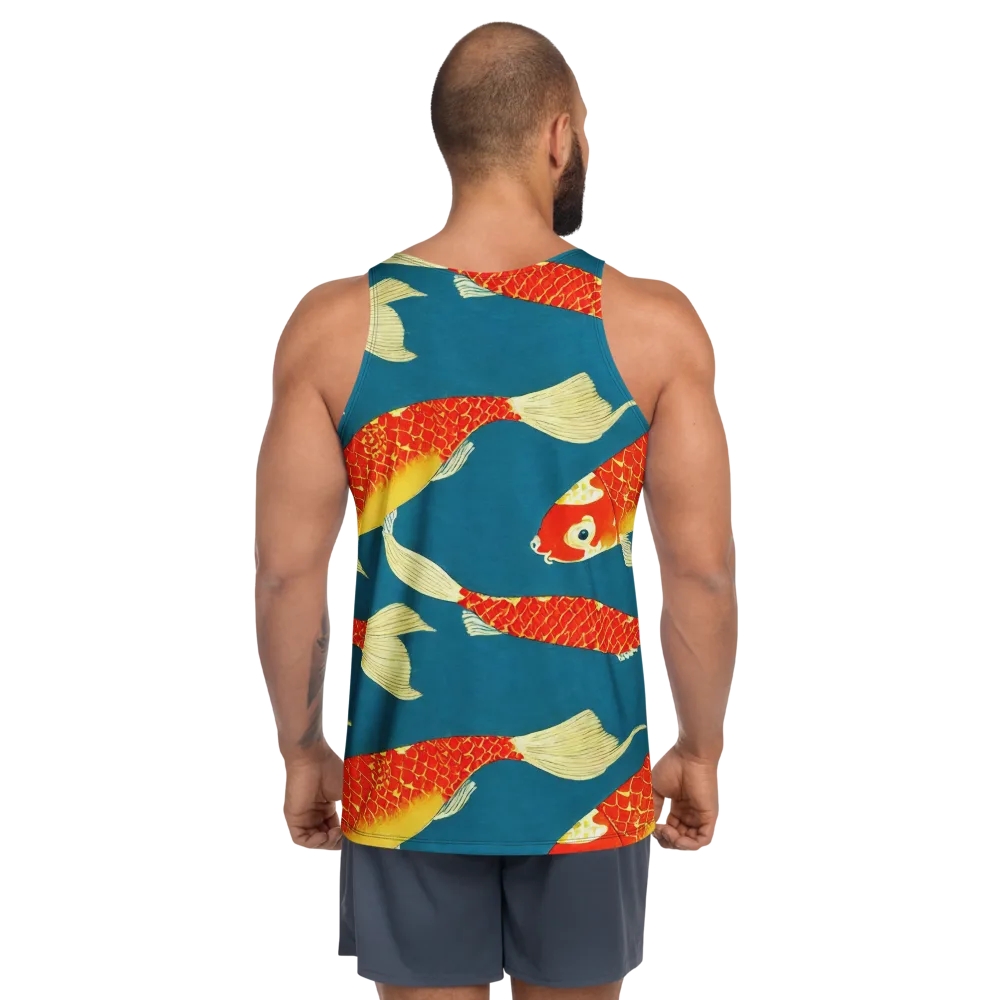Teal Pond on Men's Tank Top — Back