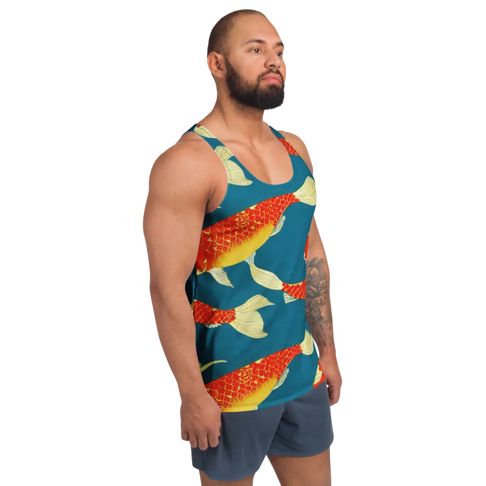 Teal Pond on Men's Tank Top — Right Front