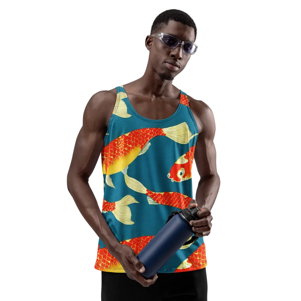 Teal Pond on Men's Tank Top — Front