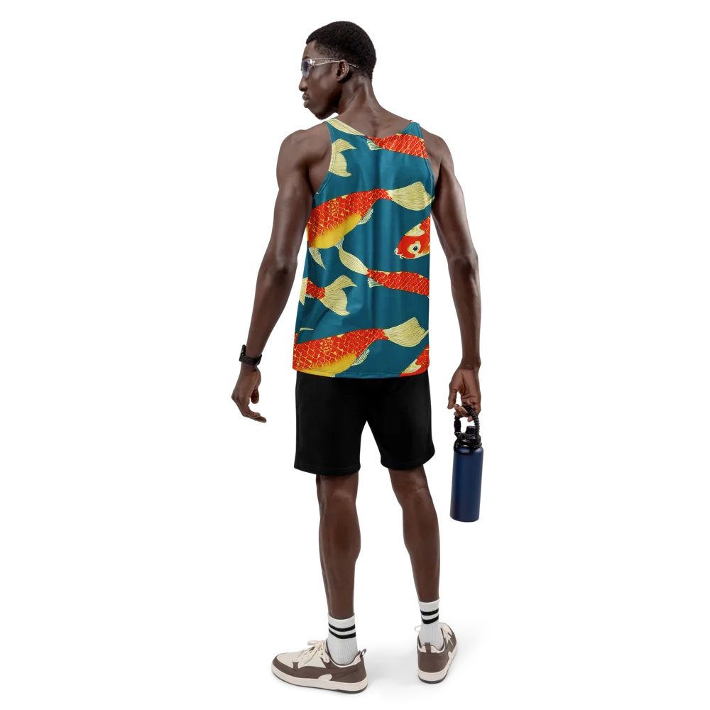 Teal Pond on Men's Tank Top — Back