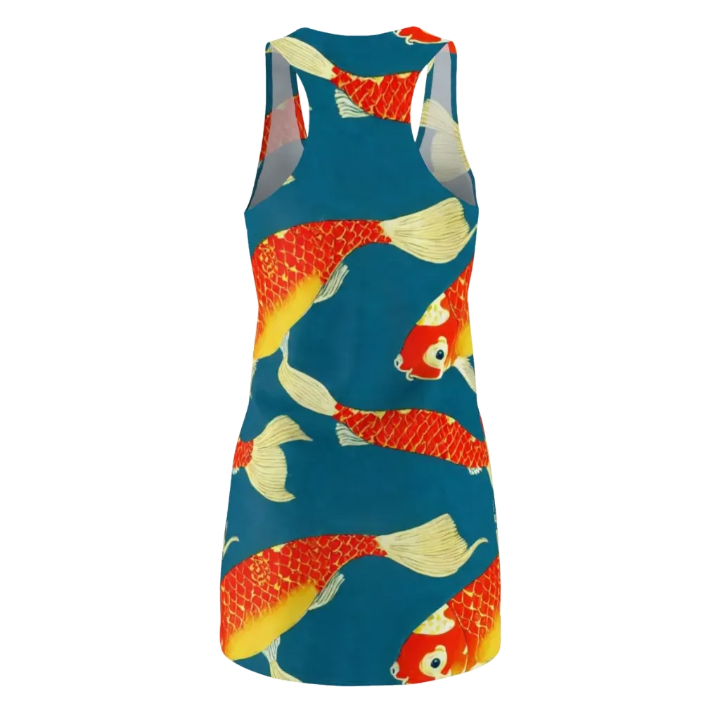 Teal Pond on Racerback Dress — Back
