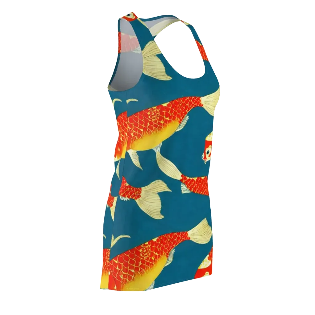 Teal Pond on Racerback Dress — Front Side