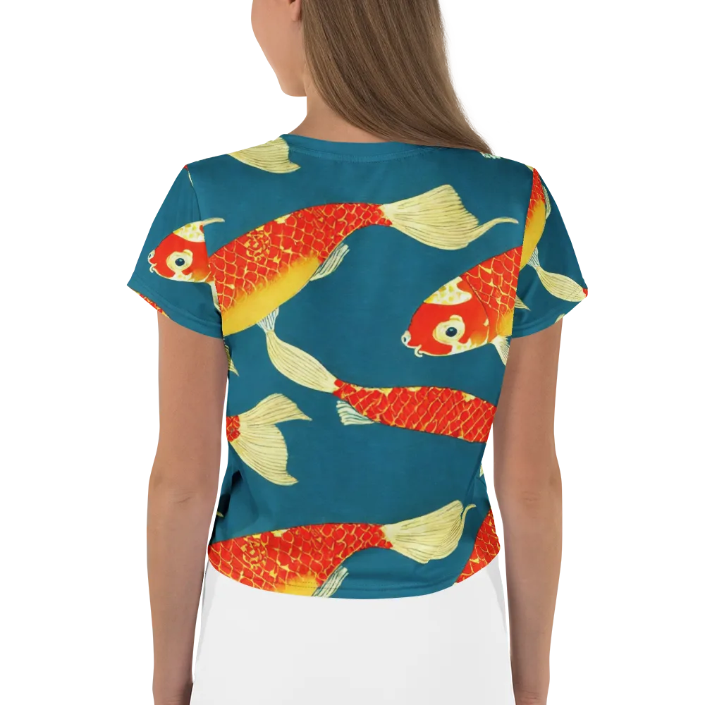 Teal Pond on Crop Tee — Back