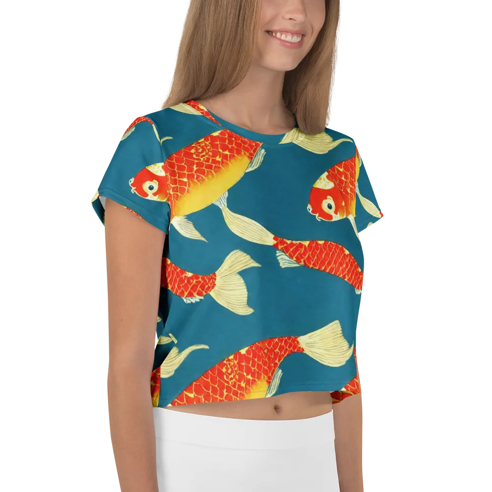 Teal Pond on Crop Tee — Right