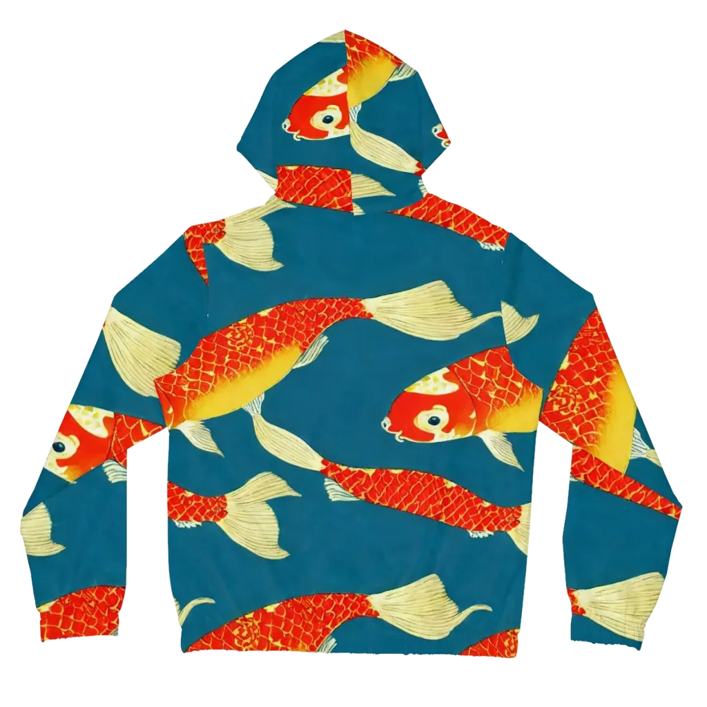 Teal Pond on Women's Full-Zip Hoodie — Back