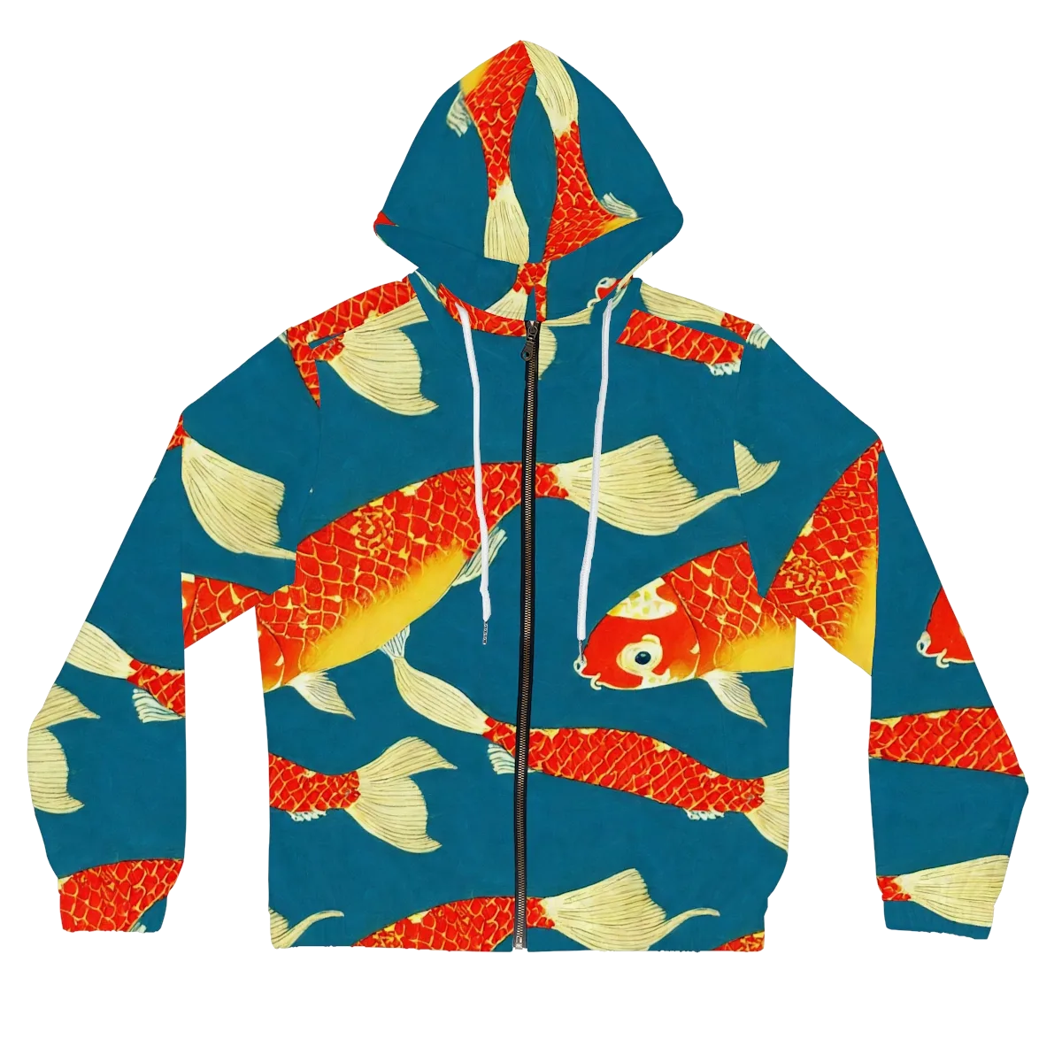 Teal Pond on Women's Full-Zip Hoodie — Front