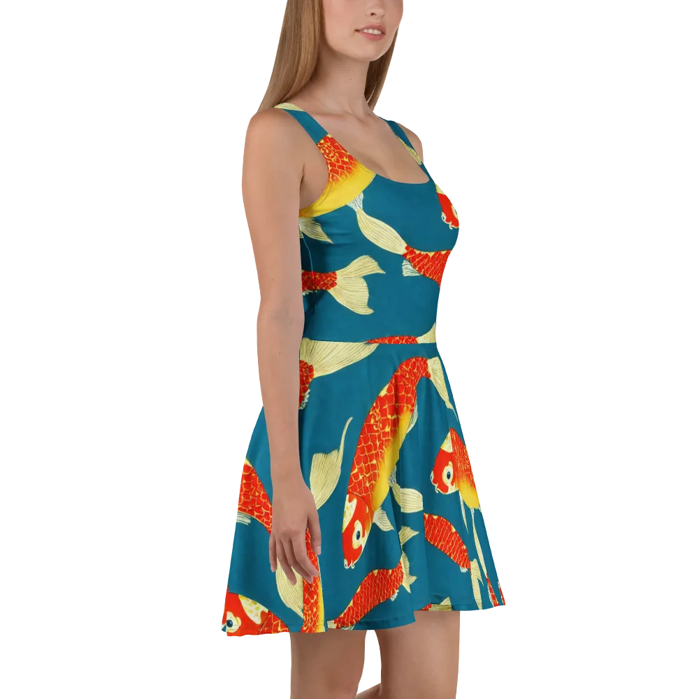 Teal Pond on Skater Dress — Right