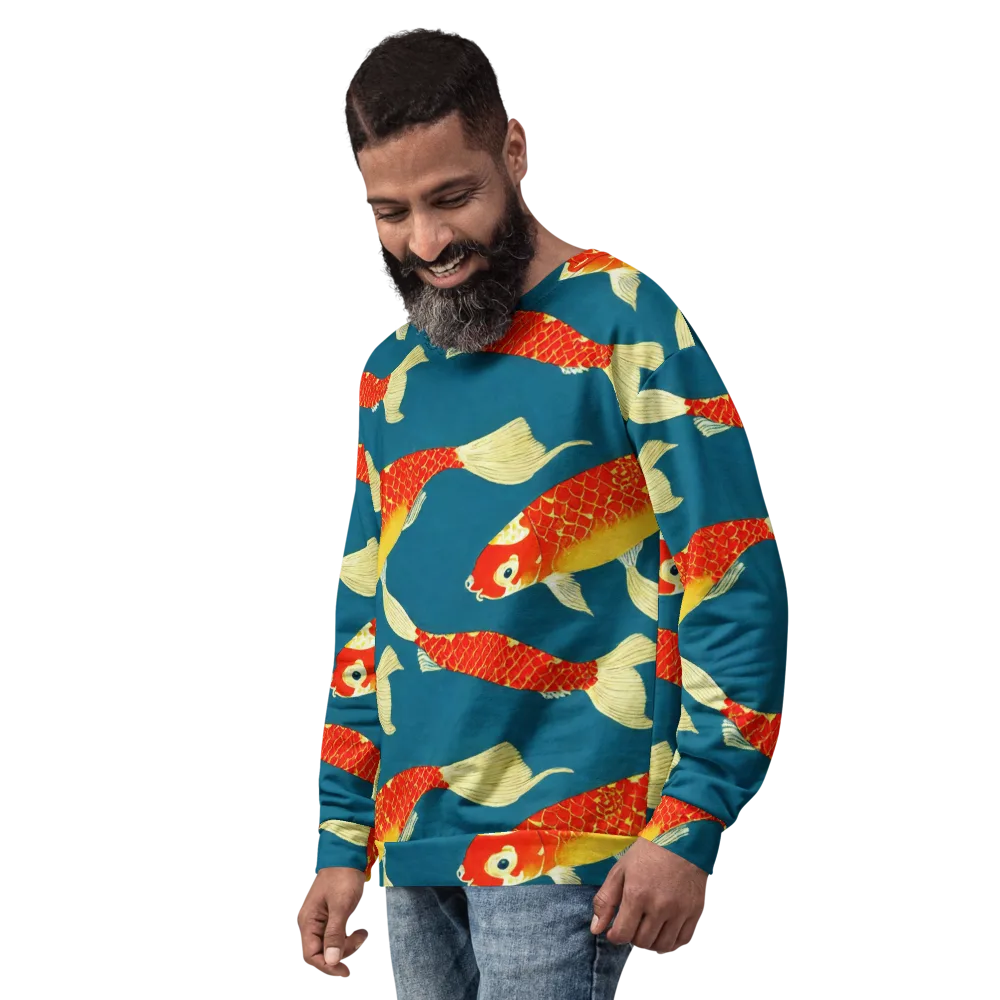 Teal Pond on Sweatshirt — Left Front
