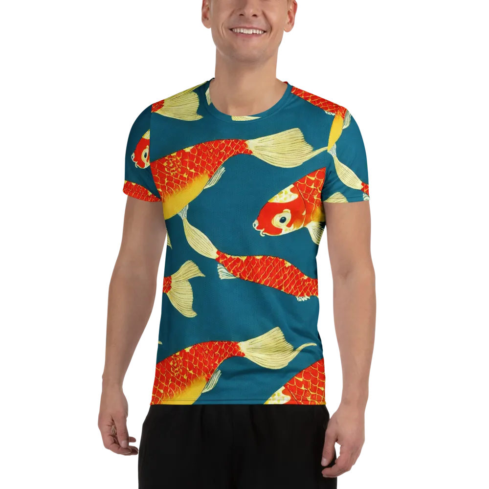 Teal Pond on Men's Athletic T-Shirt — Front