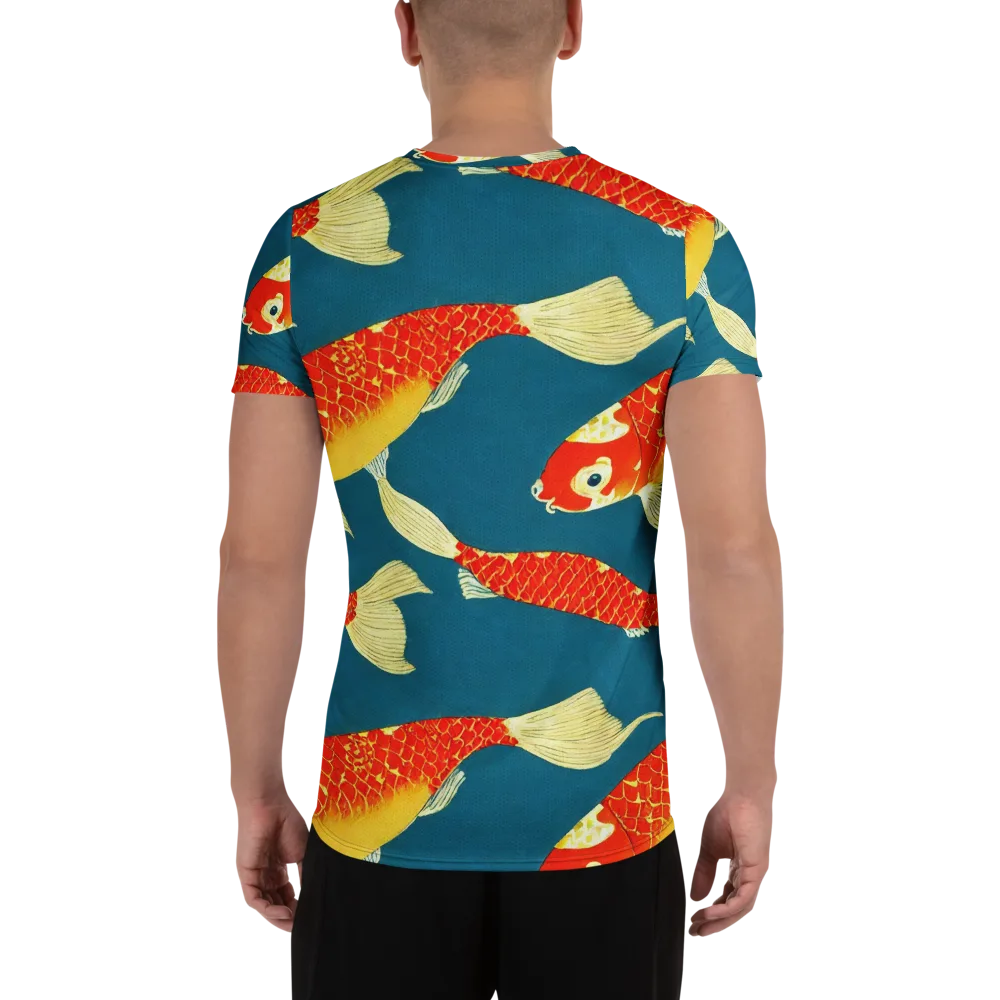 Teal Pond on Men's Athletic T-Shirt — Back