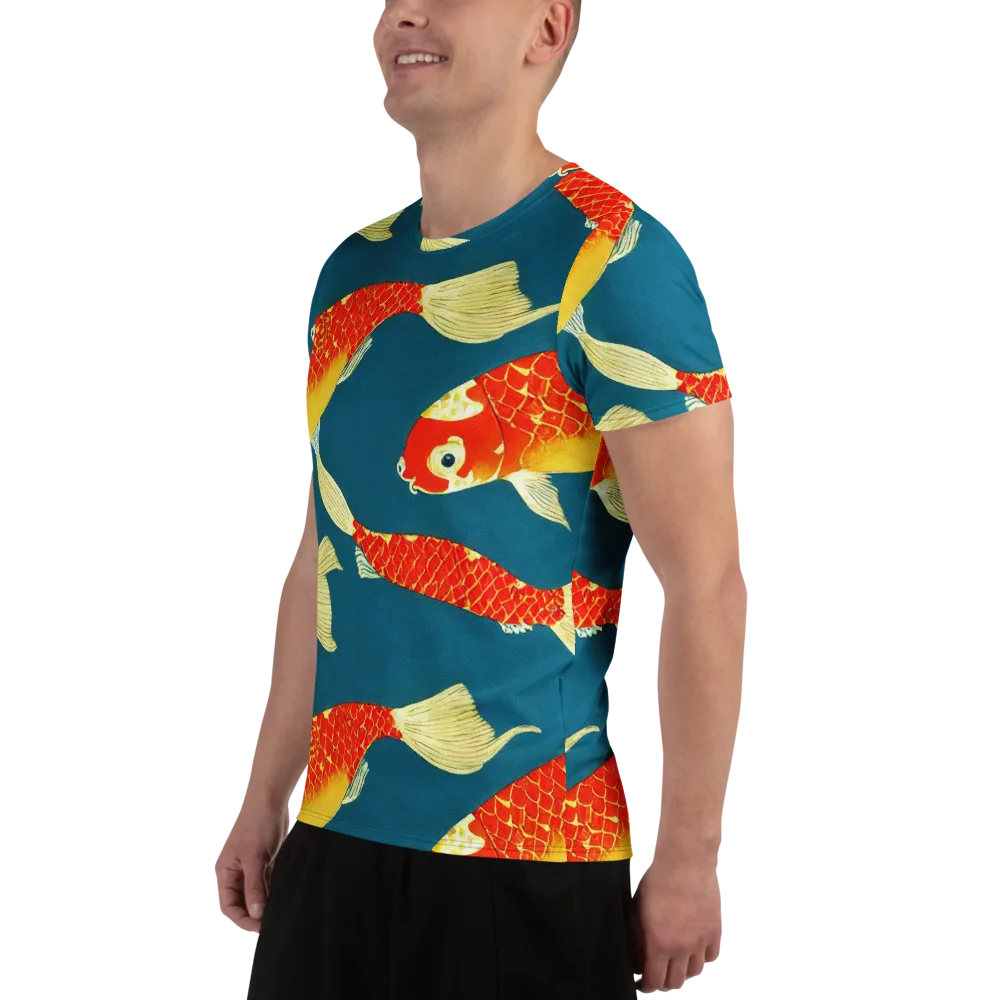 Teal Pond on Men's Athletic T-Shirt — Left