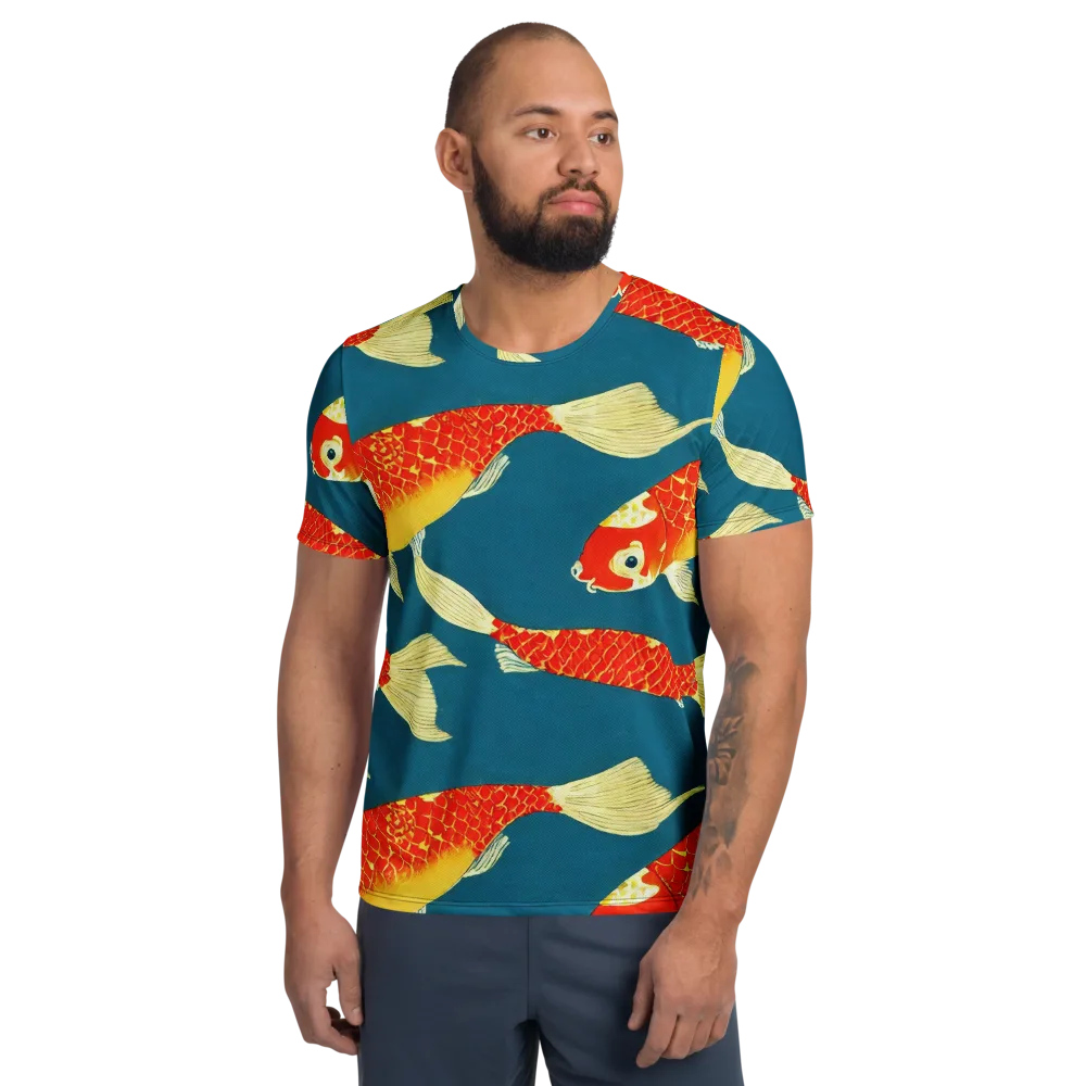 Teal Pond on Men's Athletic T-Shirt — Front