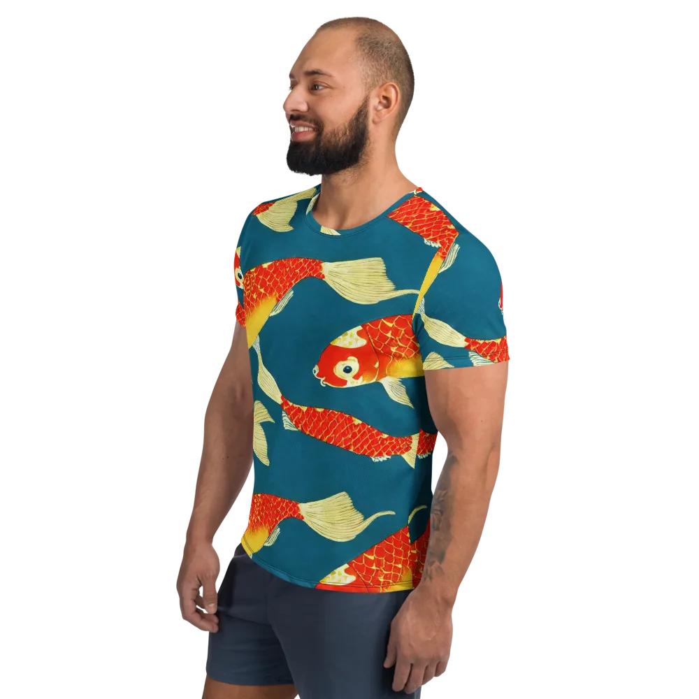 Teal Pond on Men's Athletic T-Shirt — Left