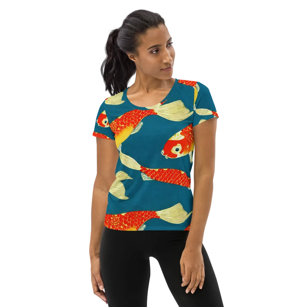 Teal Pond on Women's Athletic T-Shirt — Front
