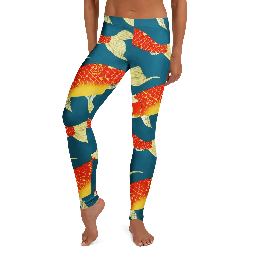 Teal Pond on Leggings — Front