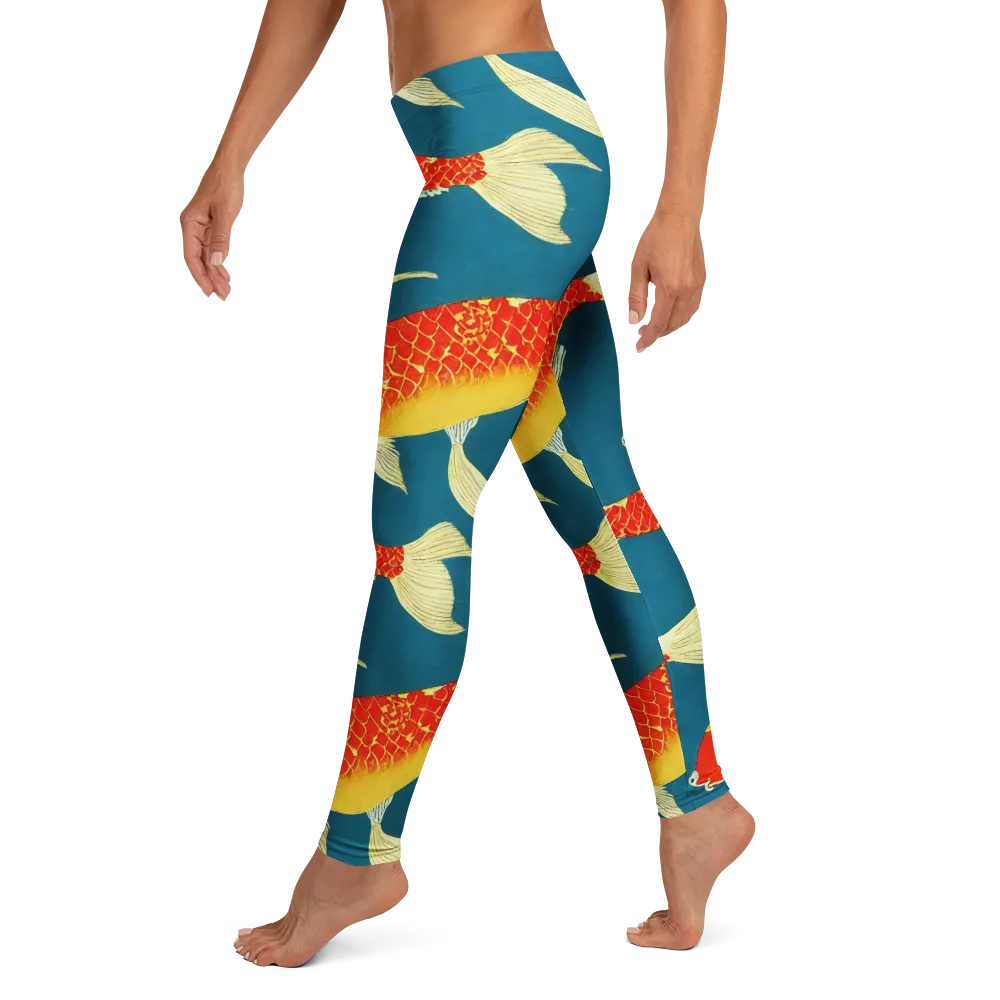Teal Pond on Leggings — Left