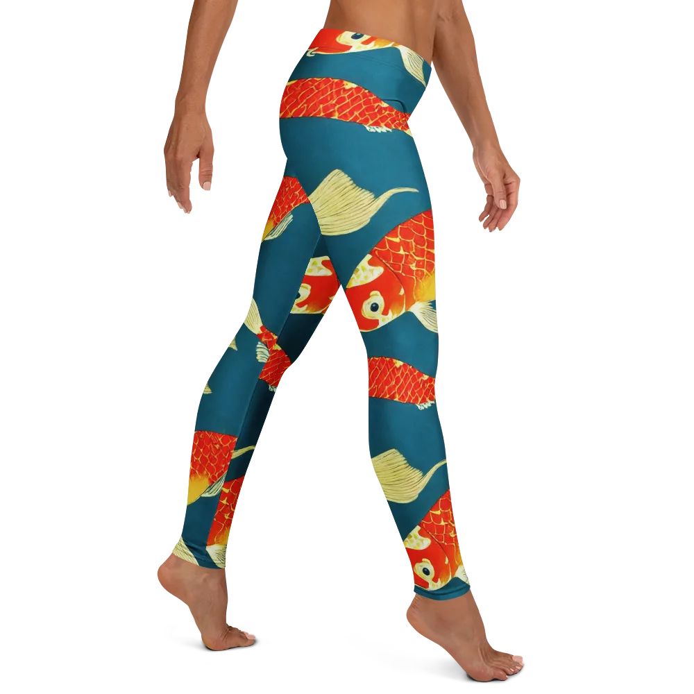 Teal Pond on Leggings — Right