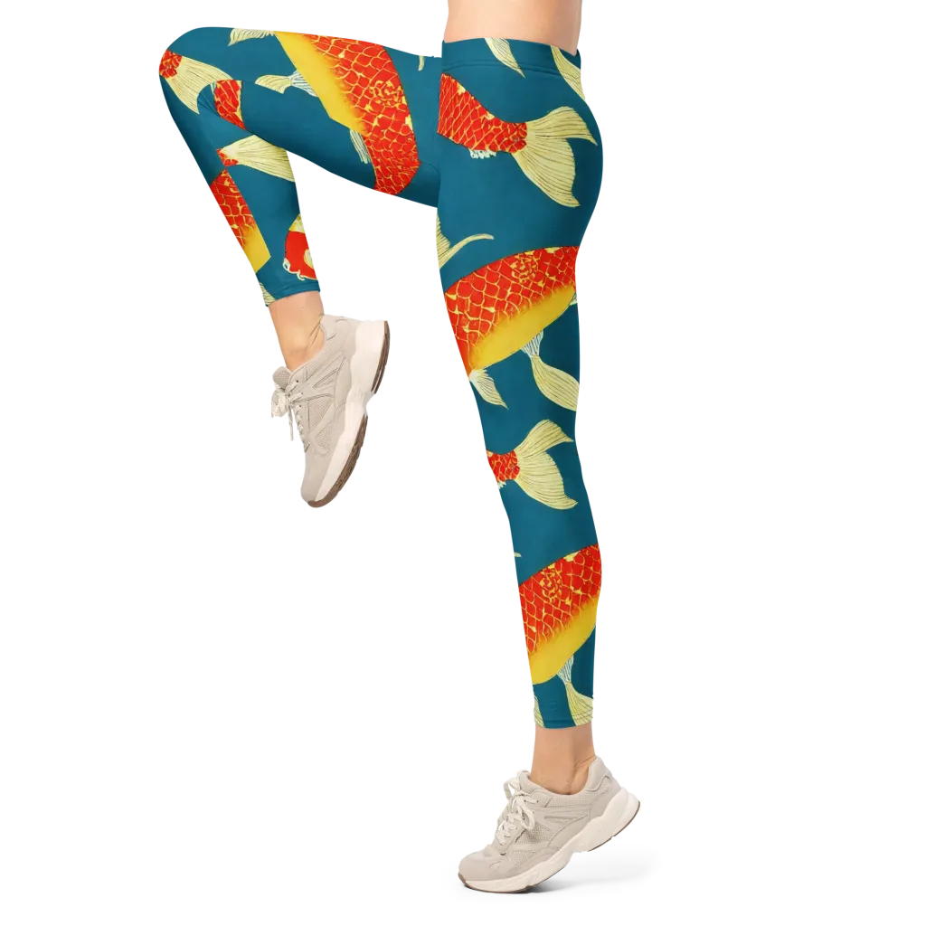 Teal Pond on Leggings — Left