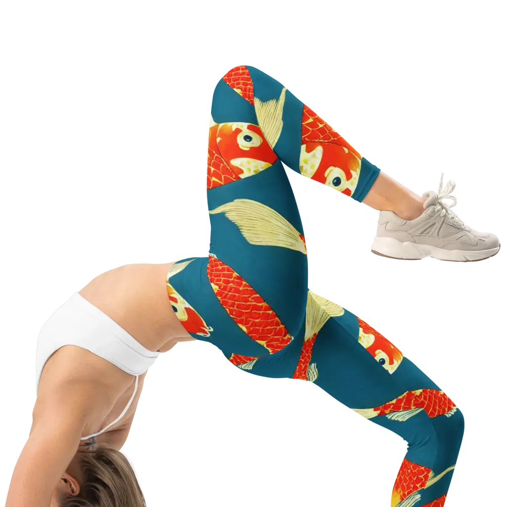 Teal Pond on Leggings — Right