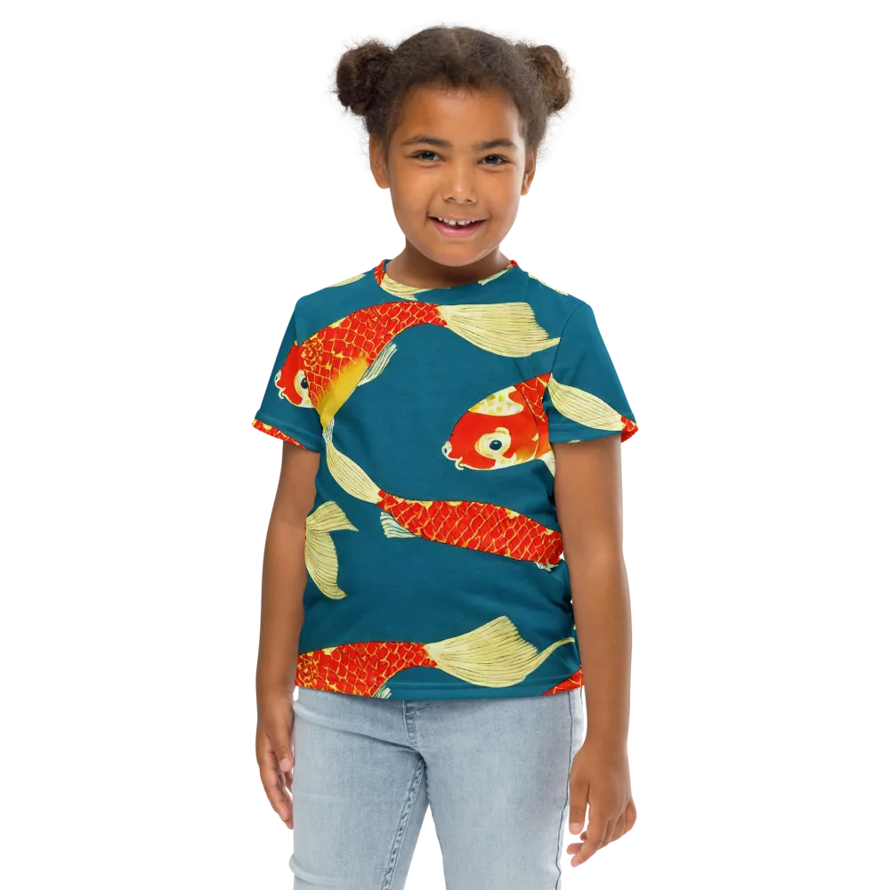 Teal Pond on Kids Crew Neck T-Shirt — Front