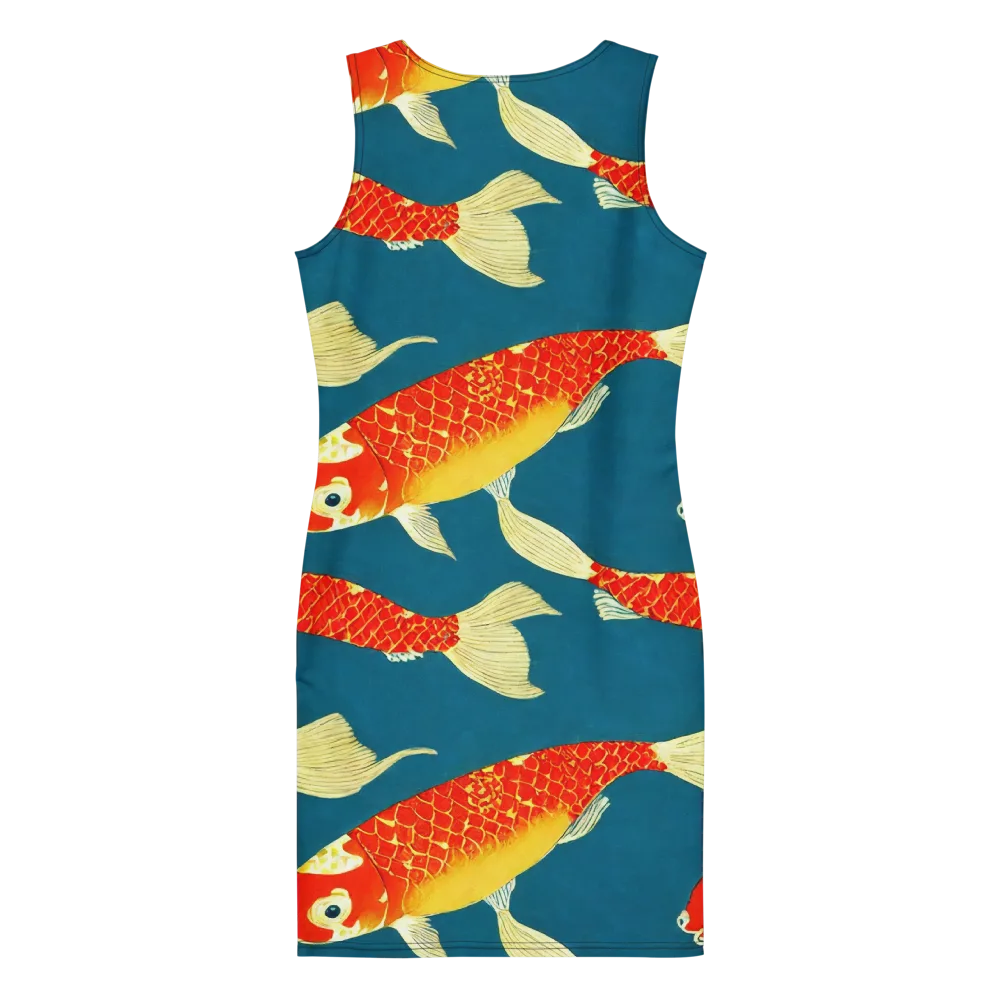 Teal Pond on Bodycon Dress — Back