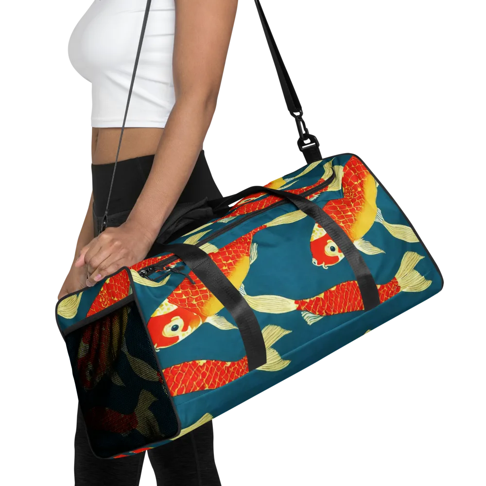 Teal Pond on Duffle Bag — Front