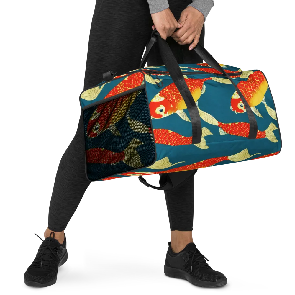 Teal Pond on Duffle Bag — Right Front
