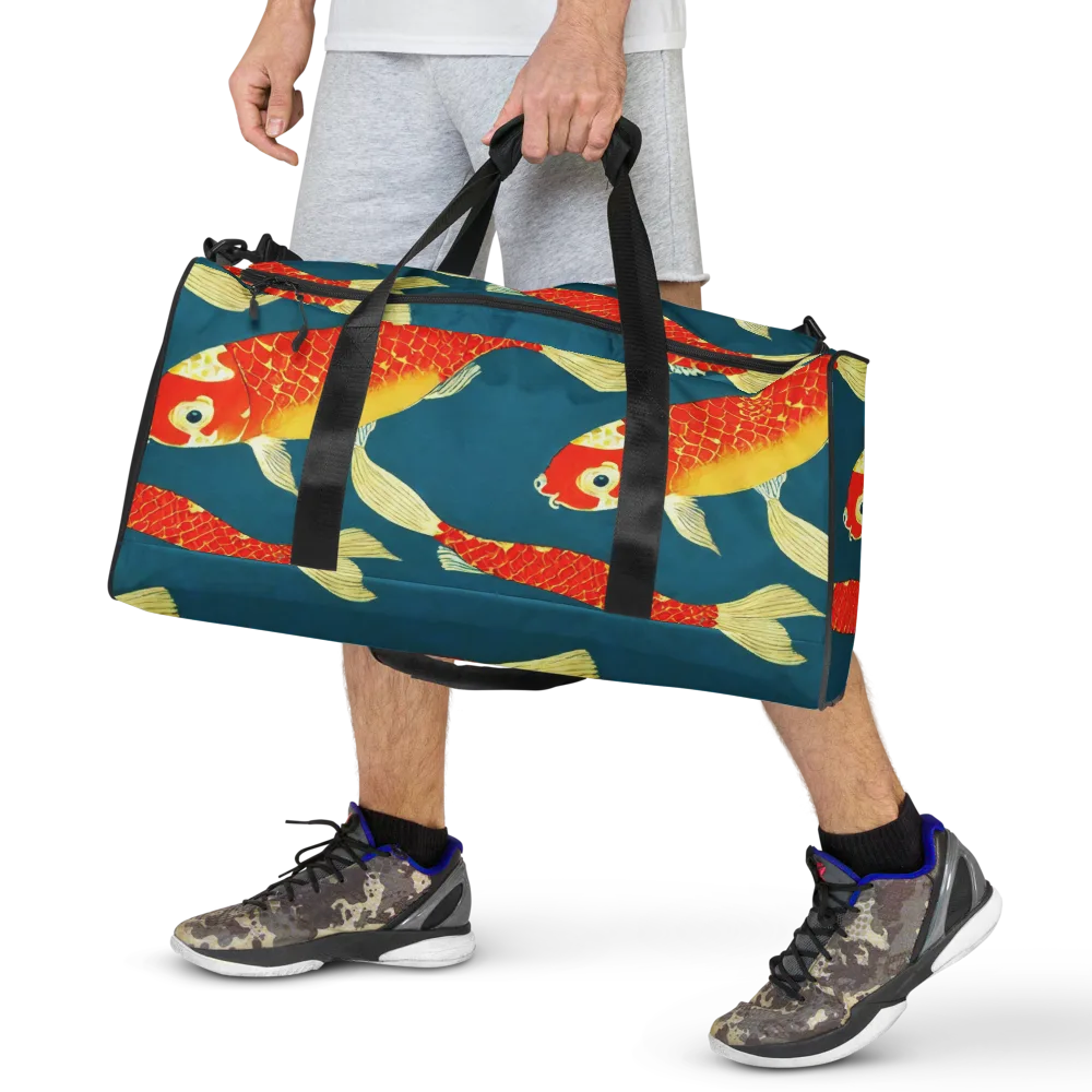 Teal Pond on Duffle Bag — Front