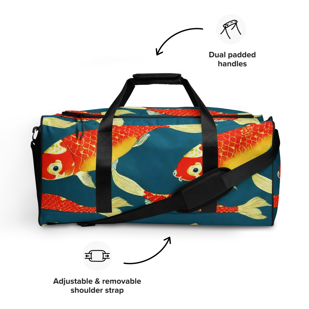 Teal Pond on Duffle Bag — Front
