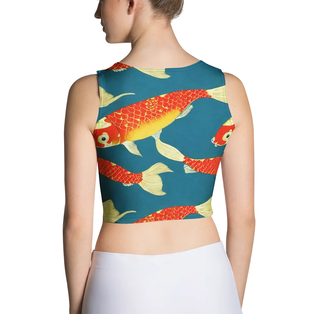 Teal Pond on Crop Top — Back