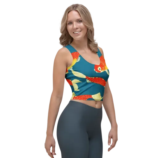 Teal Pond on a Crop Top