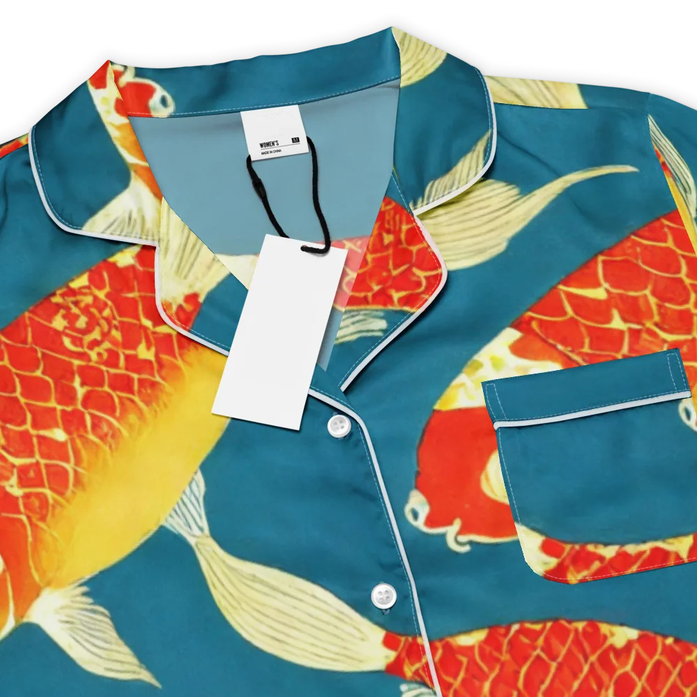 Teal Pond on Women's Short Sleeve Pajama Top — Product details