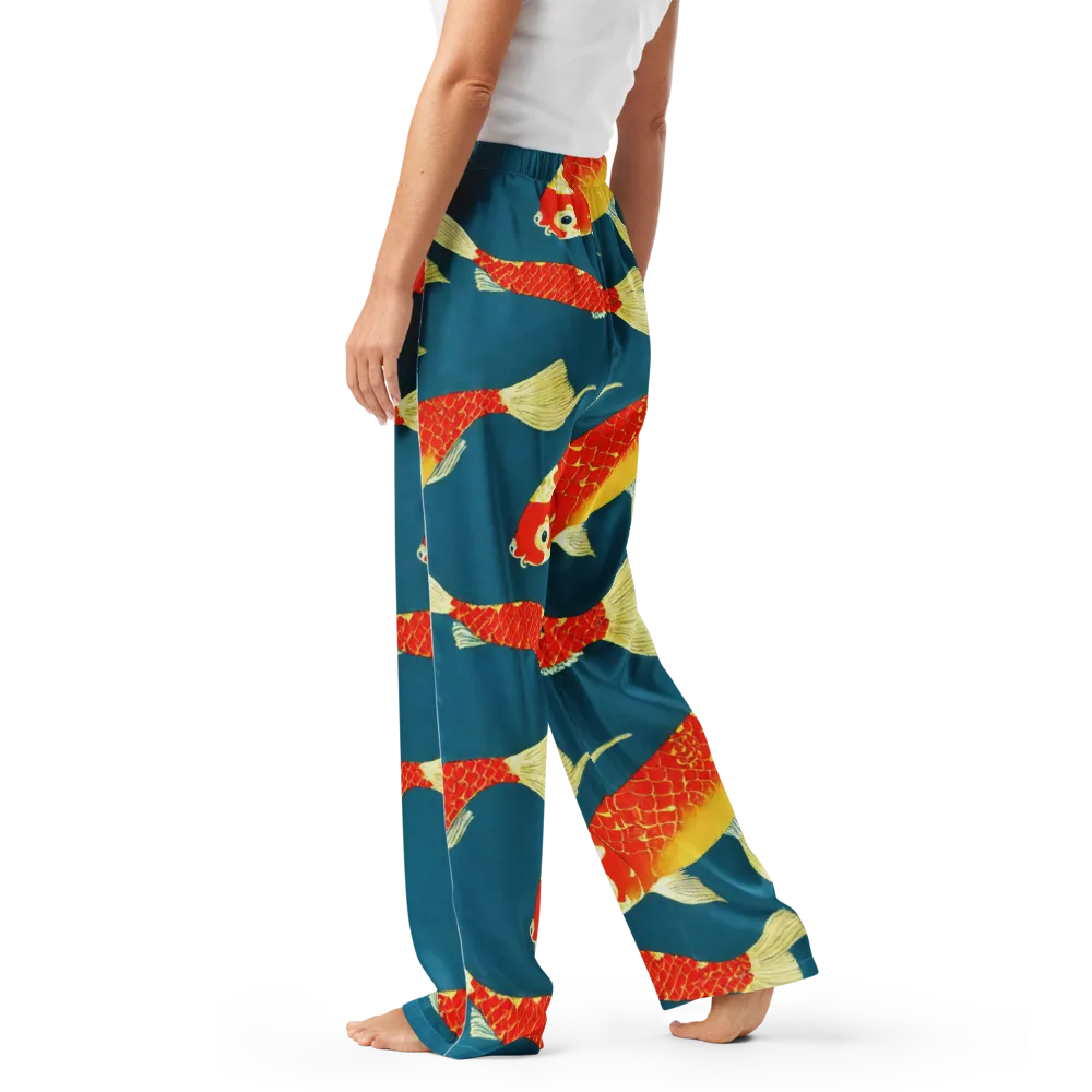 Teal Pond on Women's Pajama Pants — Left