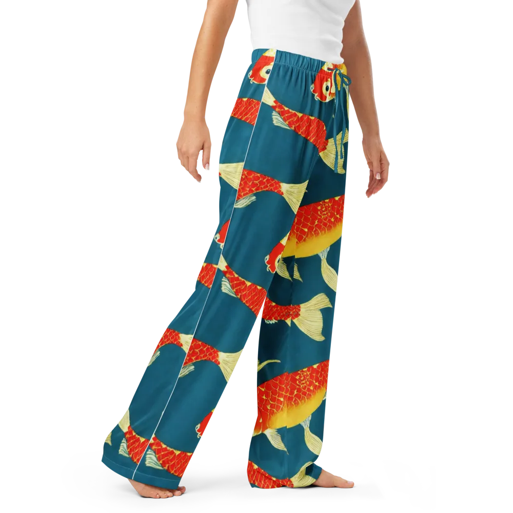 Teal Pond on Women's Pajama Pants — Right Front
