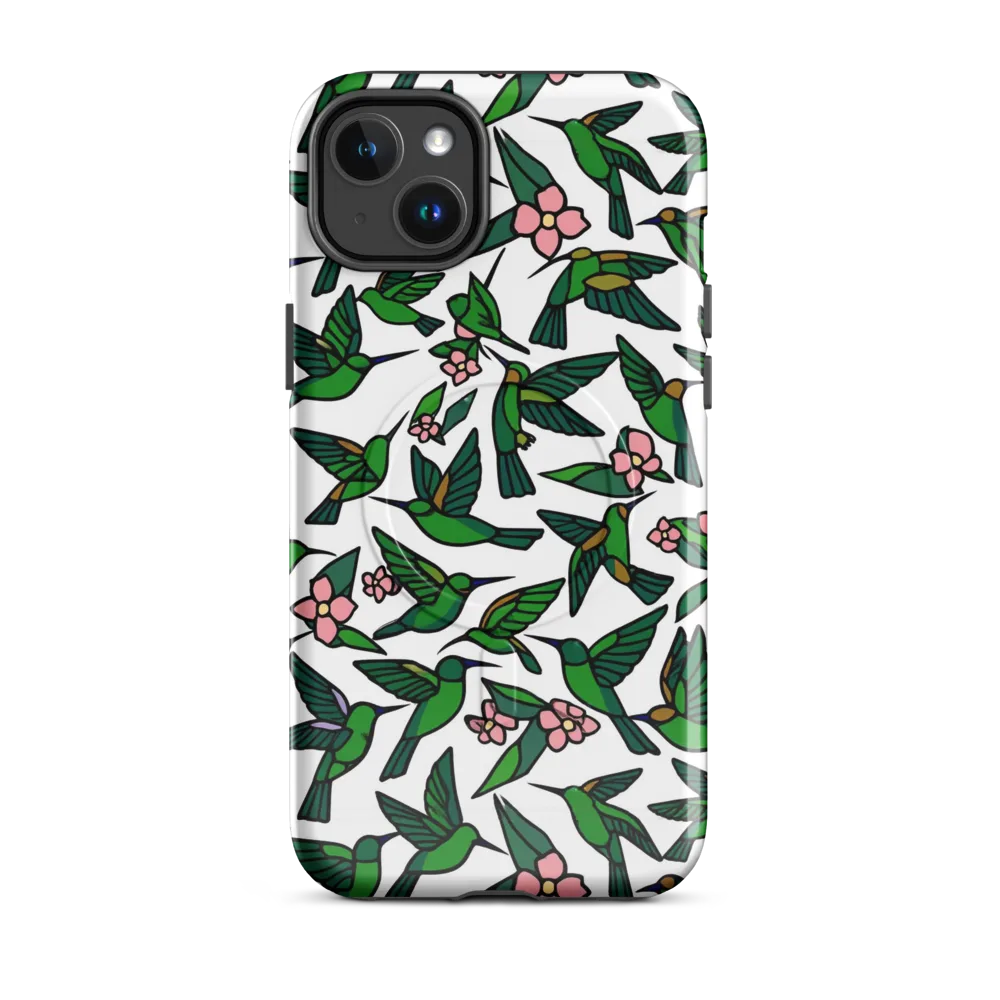 Emerald Hummingbird Garden on MagSafe Tough Case for iPhone® — Front