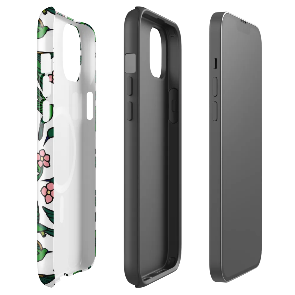 Emerald Hummingbird Garden on MagSafe Tough Case for iPhone® — Front