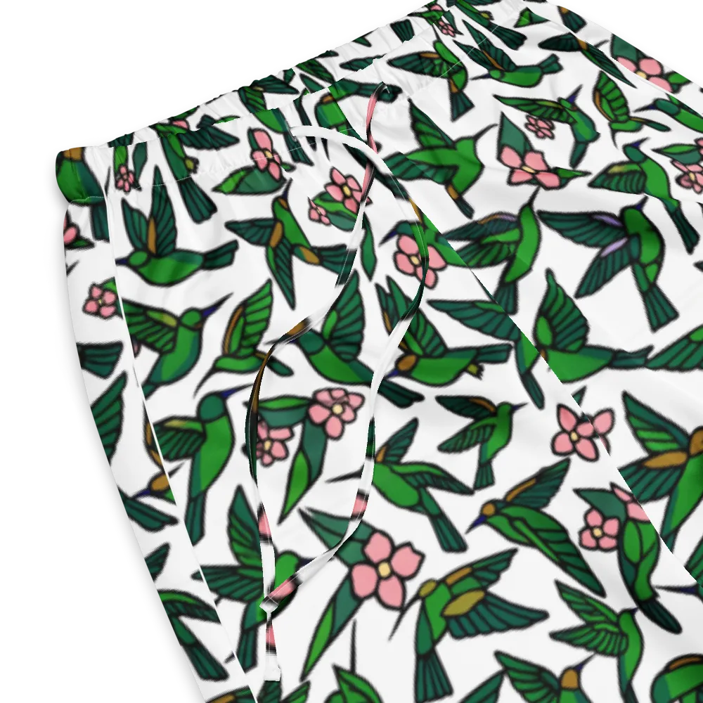Emerald Hummingbird Garden on Women's Pajama Pants — Product details