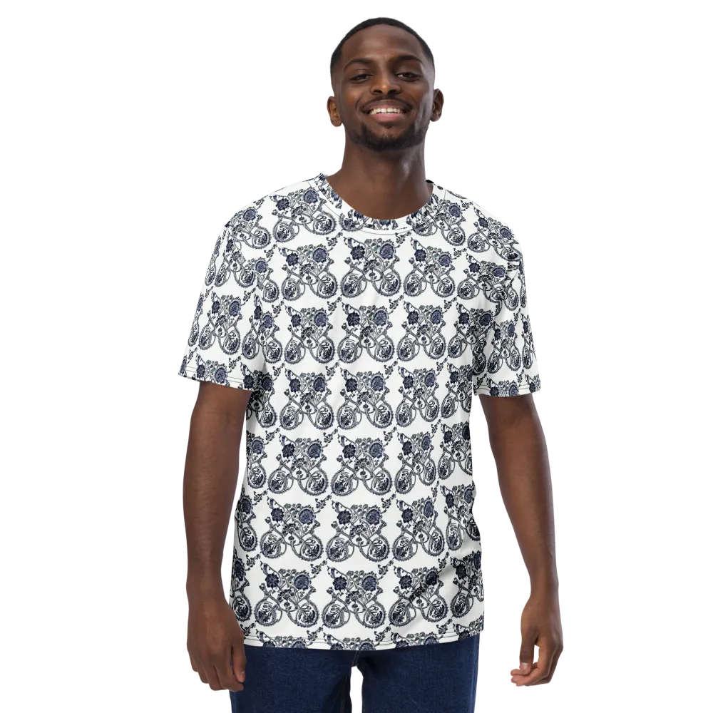 Navy Engraving on Men's Crew Neck T-Shirt — Front
