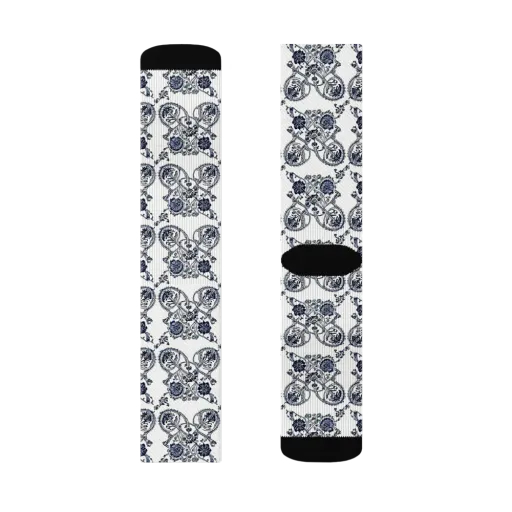 Navy Engraving on a Socks
