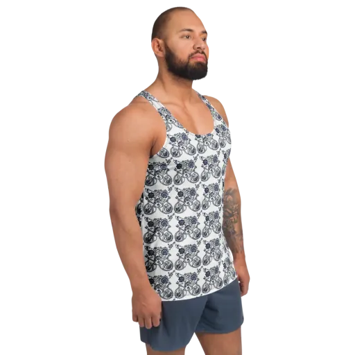 Navy Engraving on a Men's Tank Top