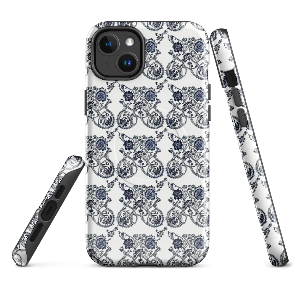Navy Engraving on MagSafe Tough Case for iPhone® — Front