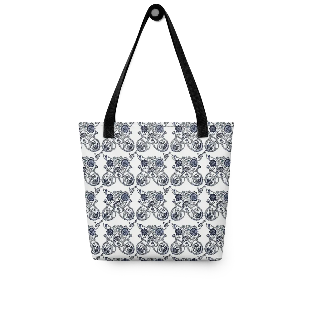 Navy Engraving on Tote Bag — Front