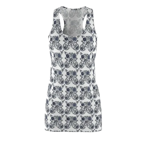 Navy Engraving on a Racerback Dress