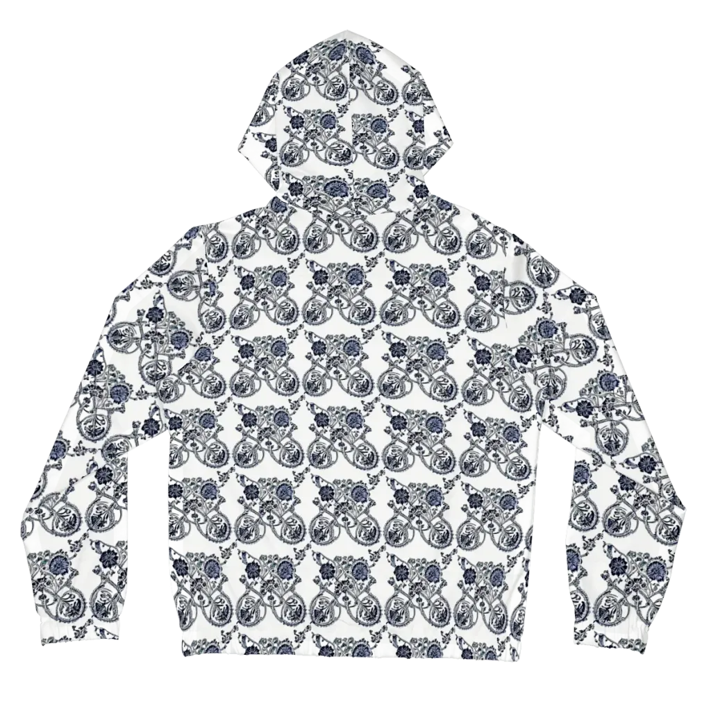 Navy Engraving on Women's Full-Zip Hoodie — Back
